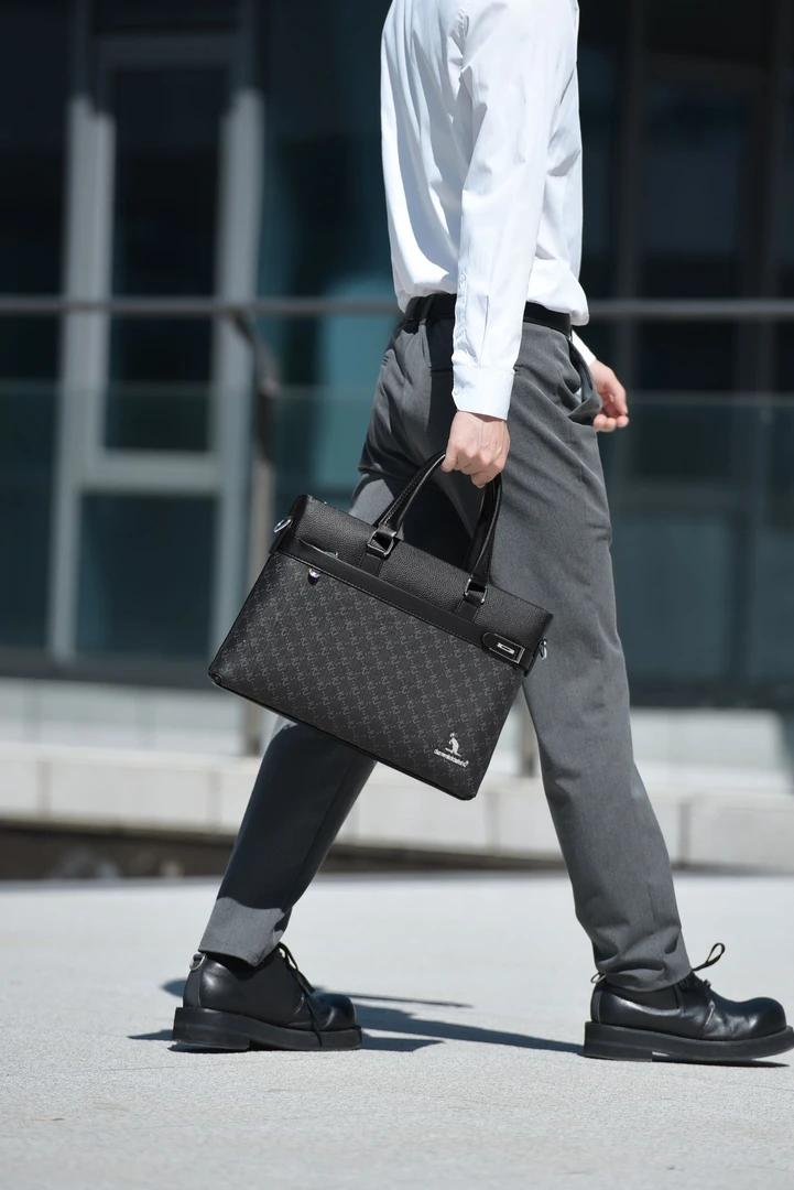 【官方正品】2025新款头层牛皮大容量公文包时尚商务电脑包9993