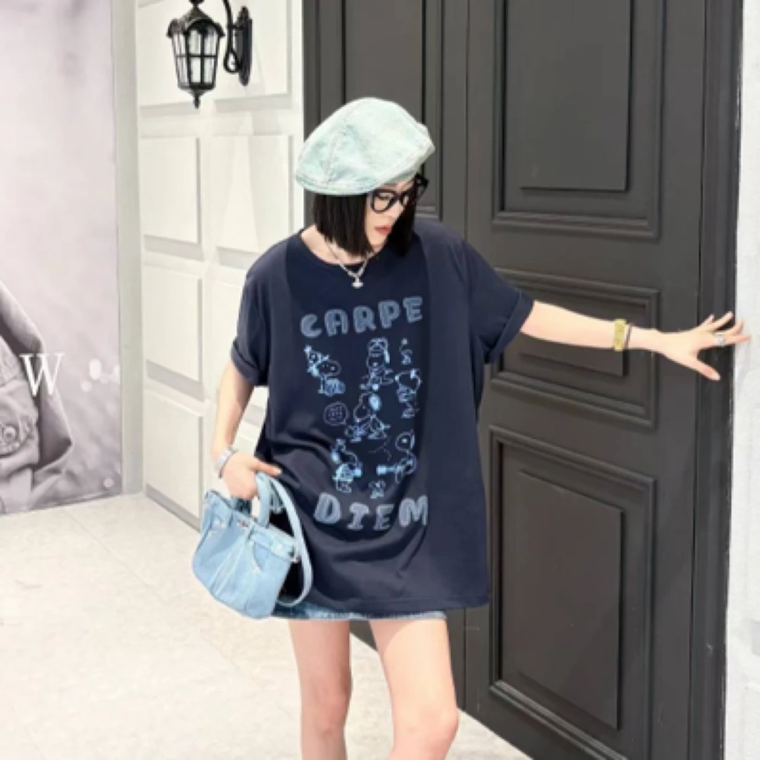 超薄3色狗狗宽松男女同款潮牌体恤