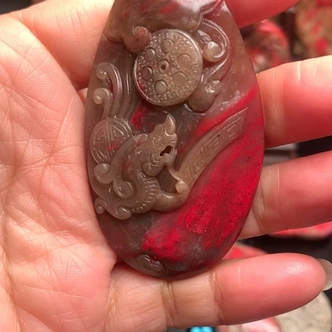 昌化石圣*昌化鸡血石挂件