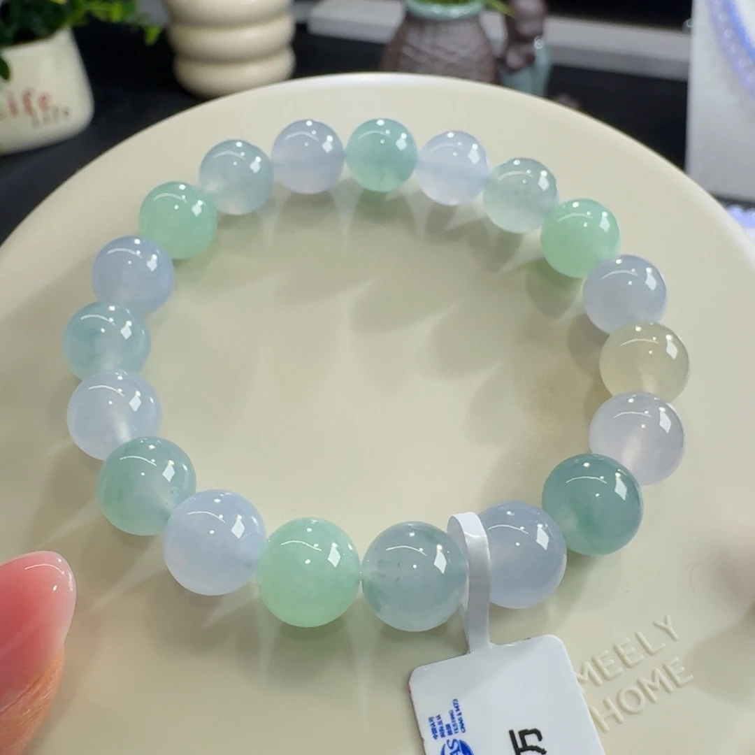 未镶嵌手链翡翠力力力力力推果冻超纯马卡龙多宝单圈10mm