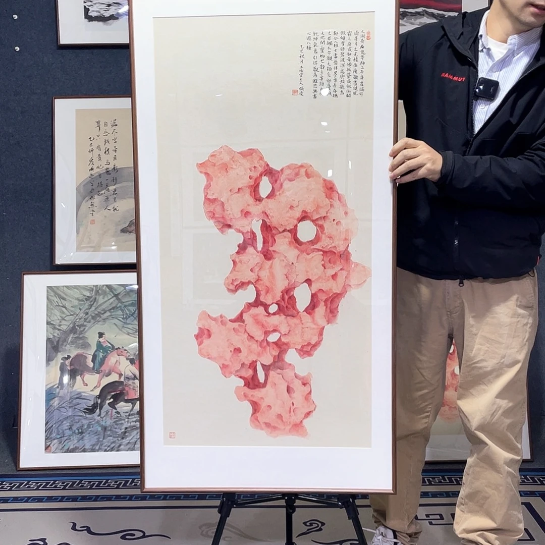 国画手绘画带框60/120