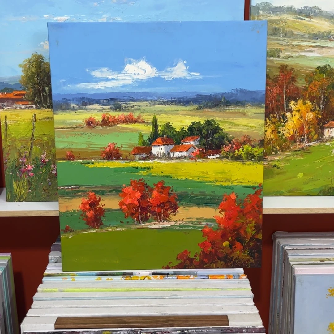 手工手绘精品油画50+60尺寸内框