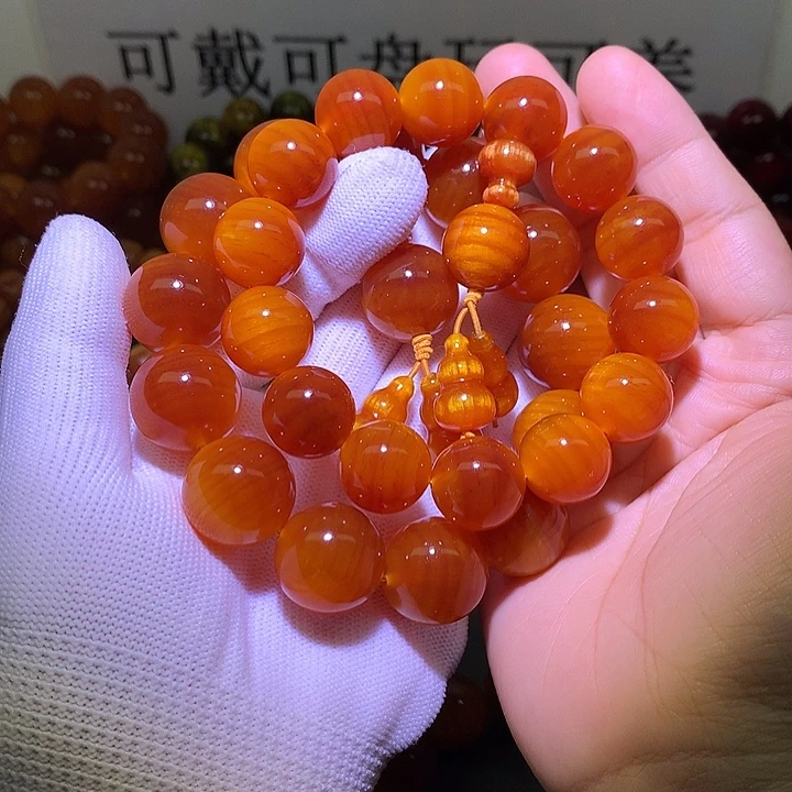 松木（琥珀木）手串/手链1.8+1.6 包浆高货
