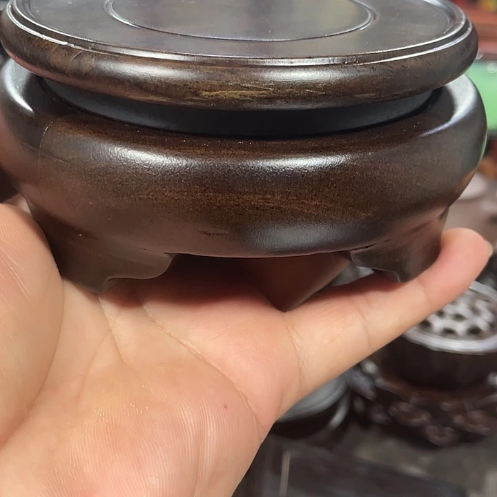 琉璃手工艺品红木底座工艺品