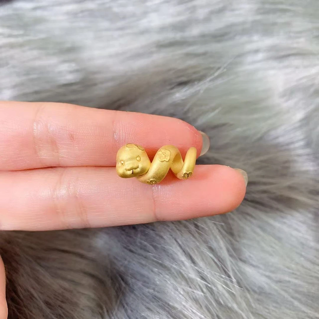 【伟新源】足金999 3D硬金 卷卷蛇（点击选择克重）