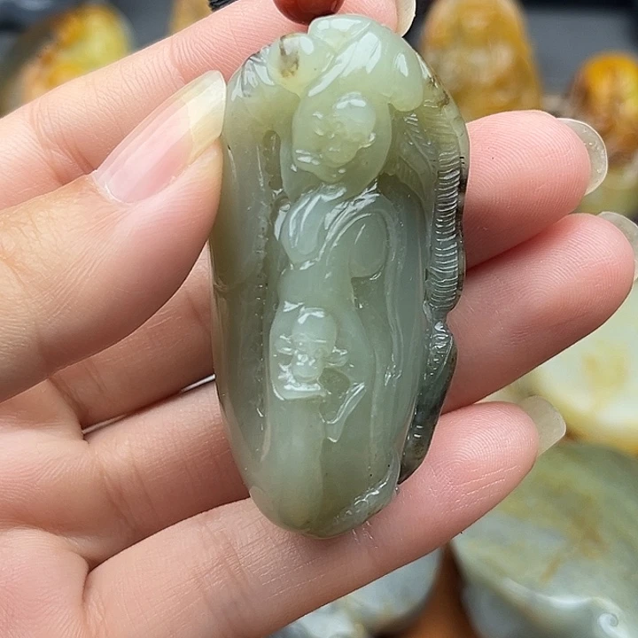 和田玉未镶嵌吊坠(不含链)