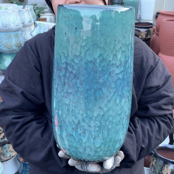 紫砂花盆口17高37正品正品