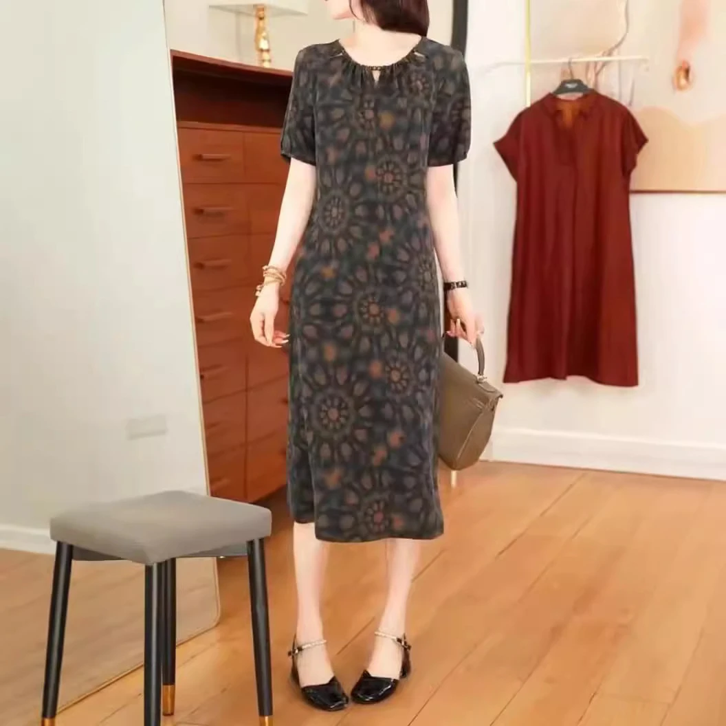 新款短袖宽松连衣裙时尚显瘦时髦女裙