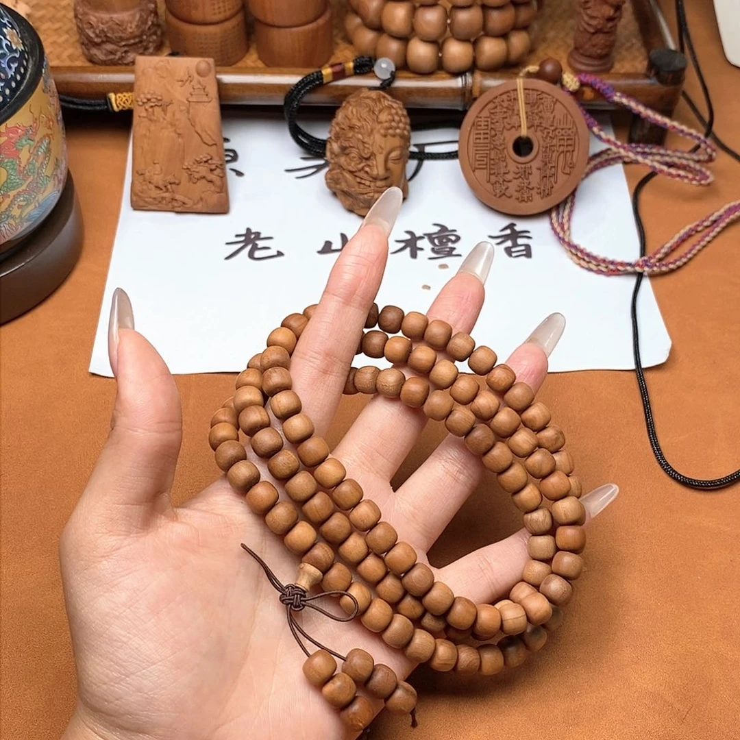 檀香木手串/手链7*8*108黑