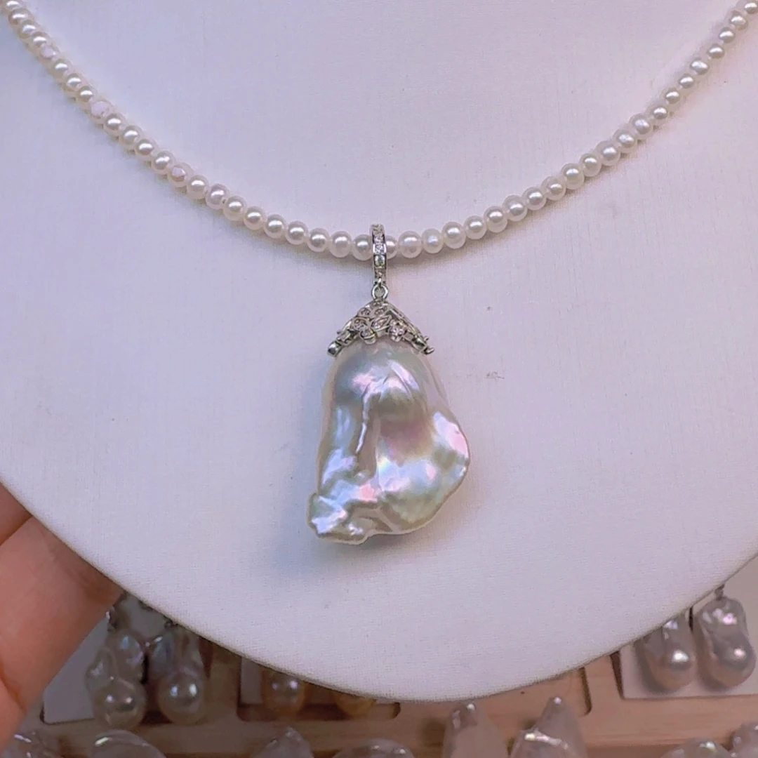 淡水珍珠银S925镶嵌戒指