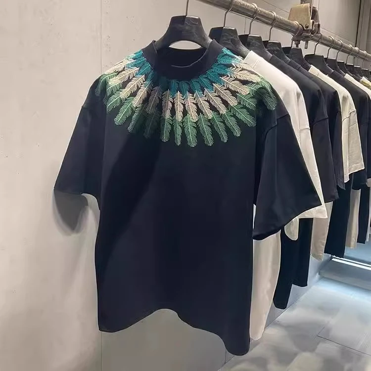 美式国潮宽松休闲2025夏季圆领短袖T恤男女同款宽松潮牌大码