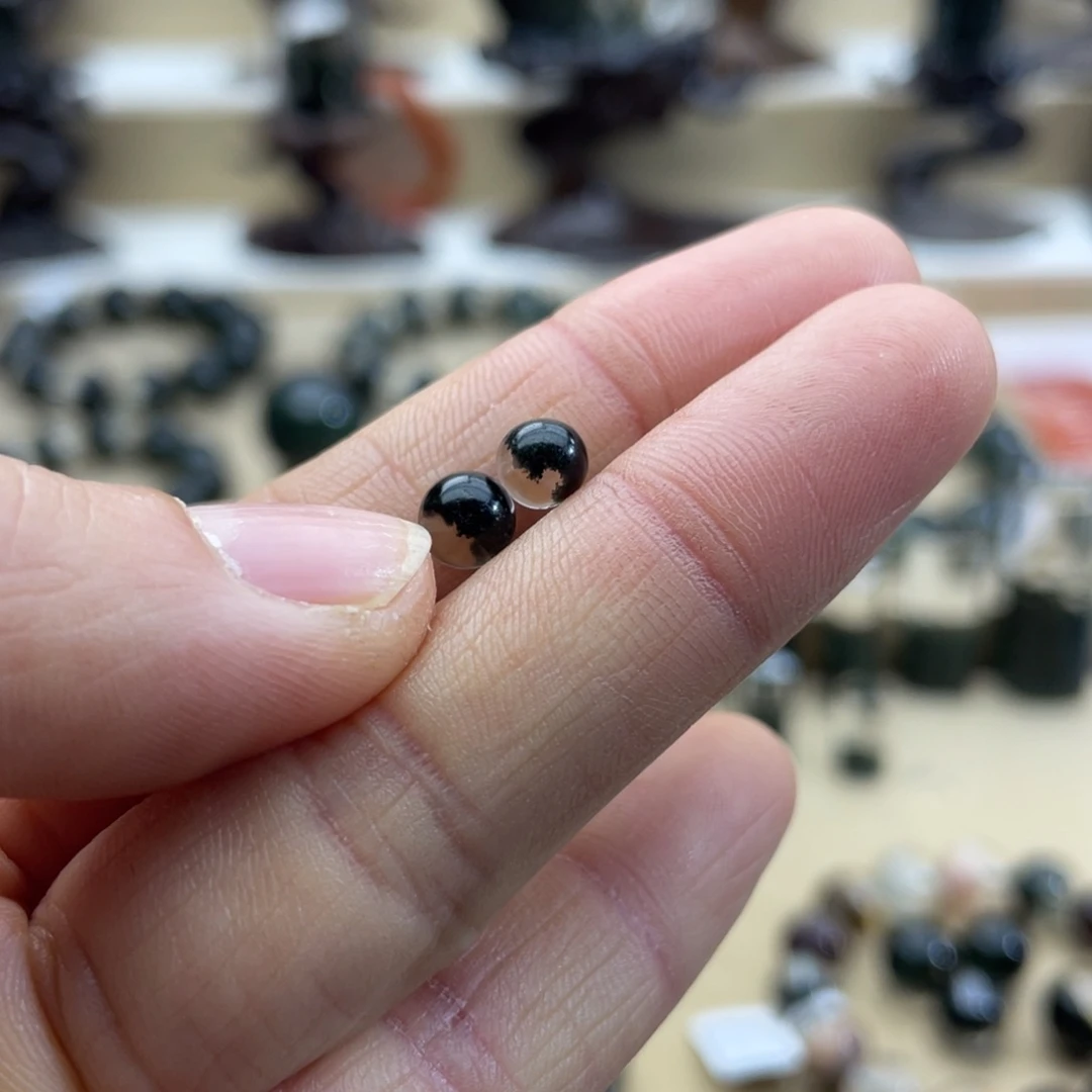 水晶耳饰银S925镶嵌四*绿幽灵聚宝盆耳钉定制不退换