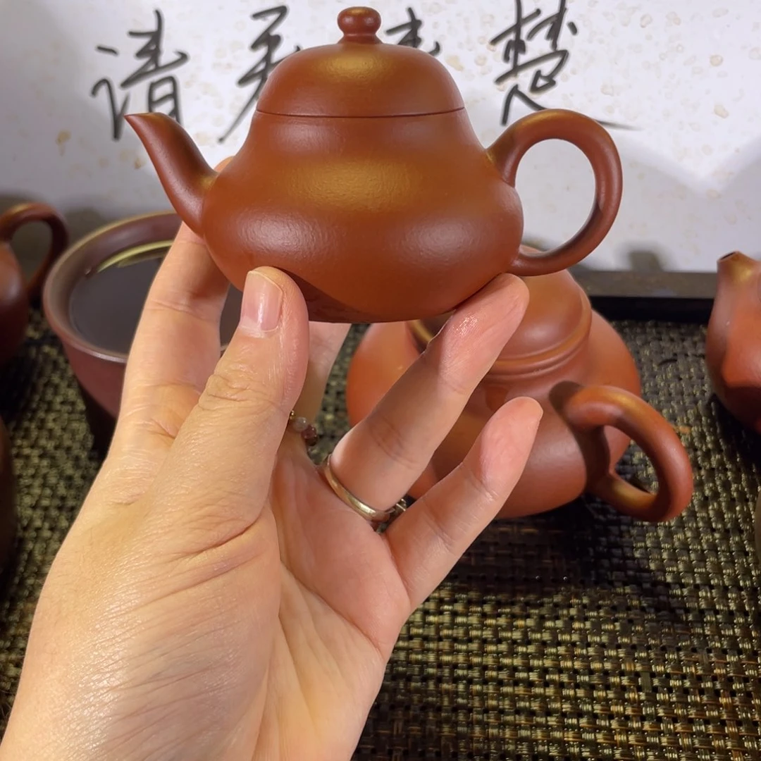 茶壶紫砂梨形全手