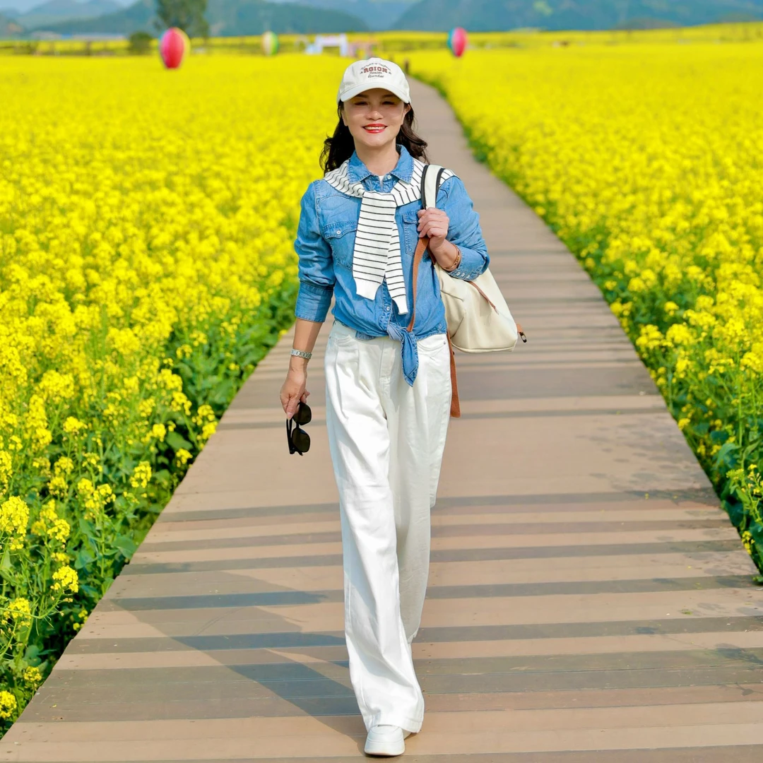 早春穿搭一整套女装2025新款薄款长袖牛仔防晒衬衫阔腿裤两件套