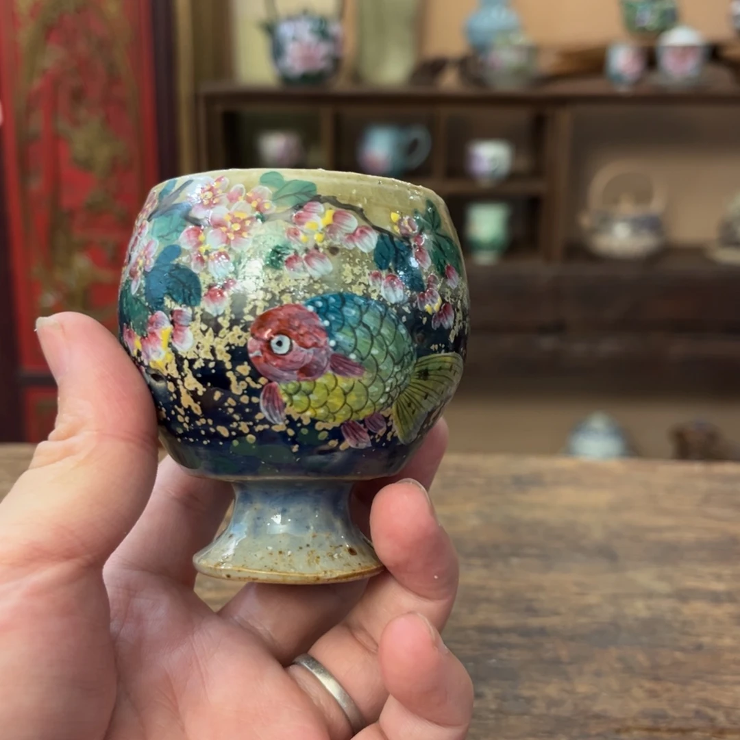 柴烧手工手绘陶瓷