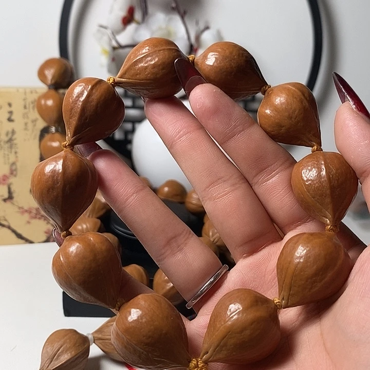 橄榄核手串/手链2.2鸡血红蒜头10精品