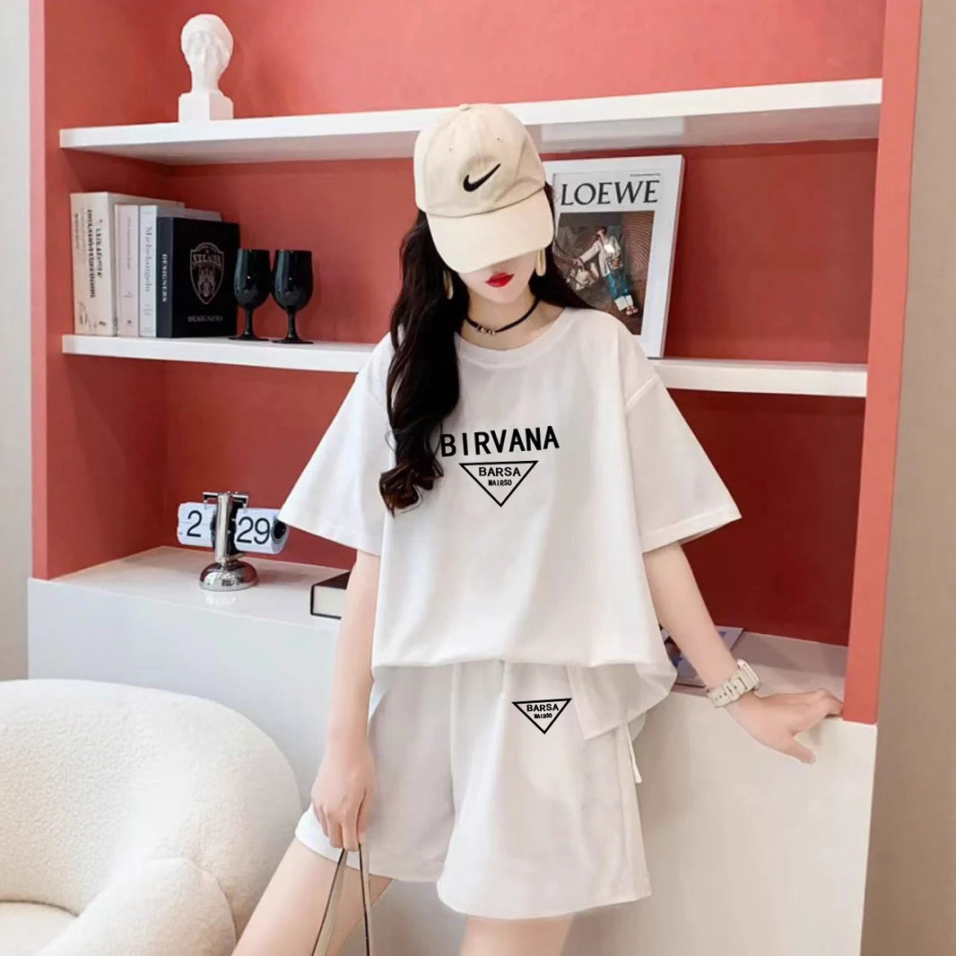 女童夏装套装2025新款短袖短裤中大童休闲时髦独特洋气时髦女童装