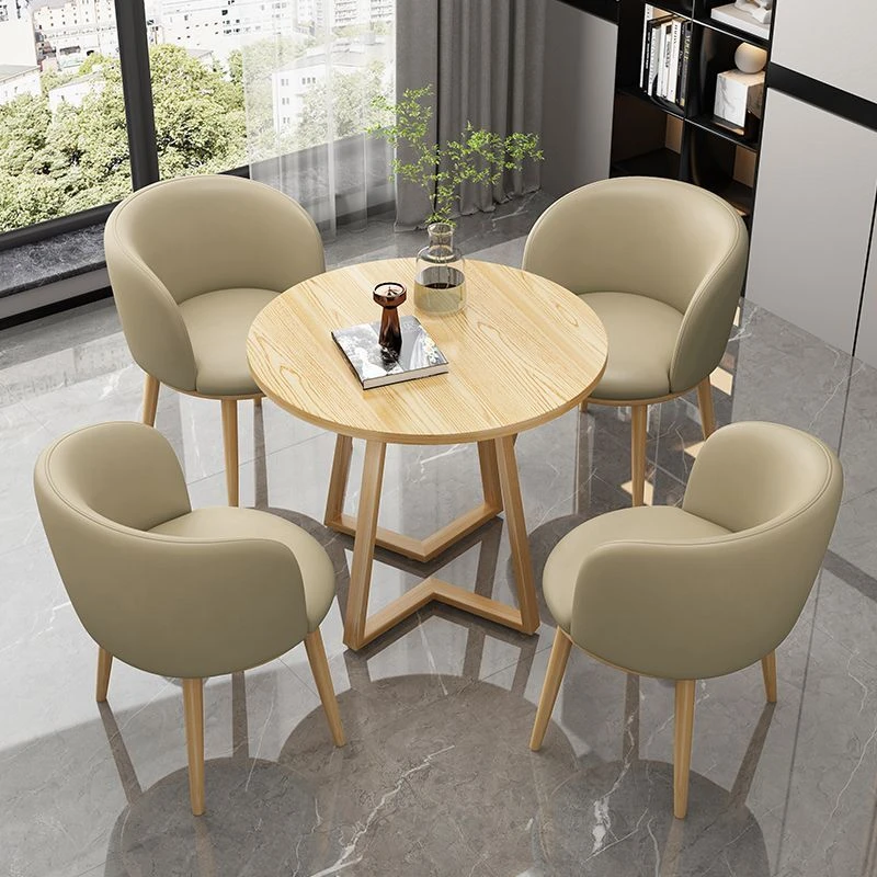 北欧简约洽谈桌椅组合售楼部休闲奶茶店铺办公接待餐桌阳台小圆桌