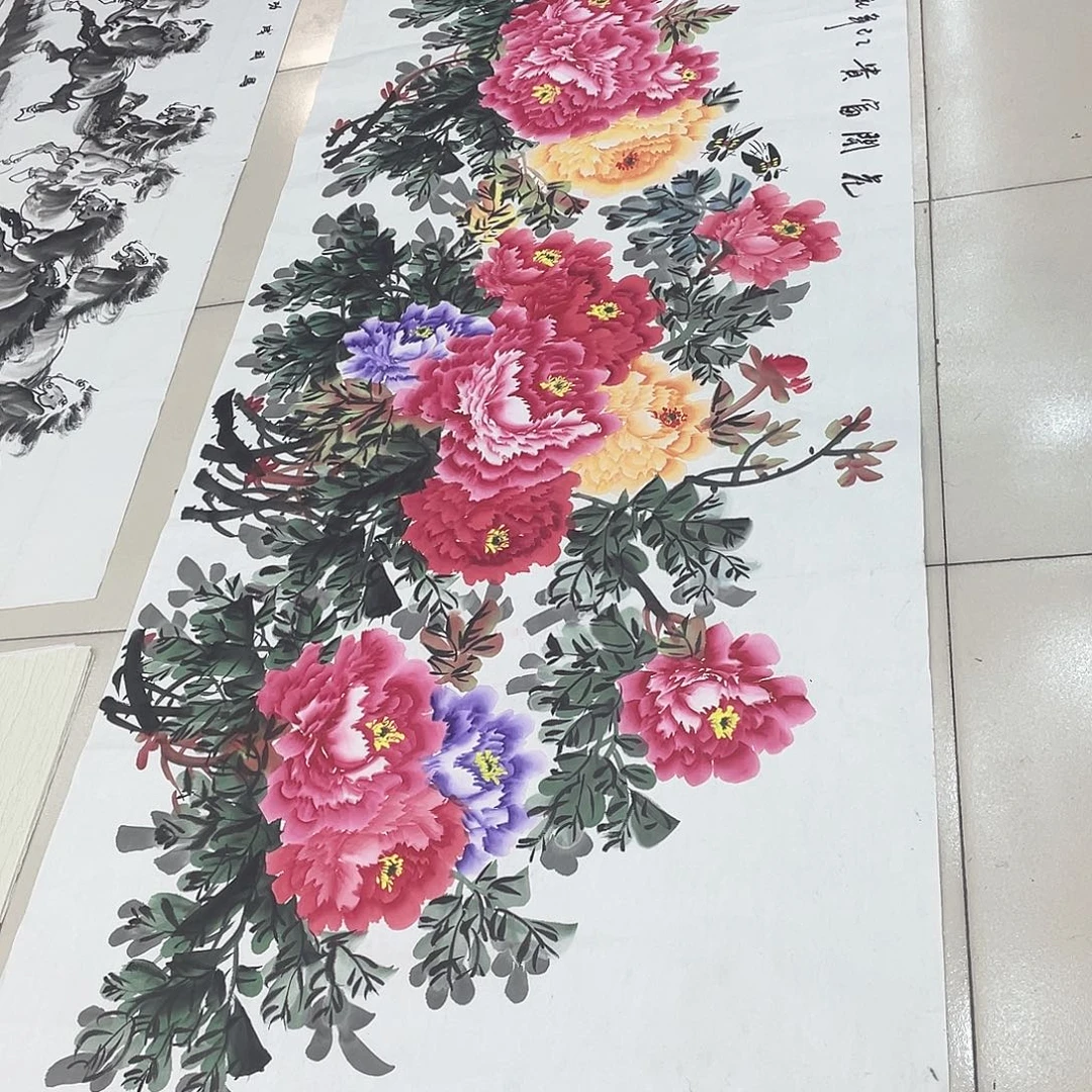 国画纯手绘山水花鸟
