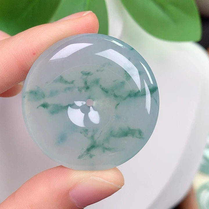 颈饰未镶嵌翡翠平安扣 34.7/6.0mm