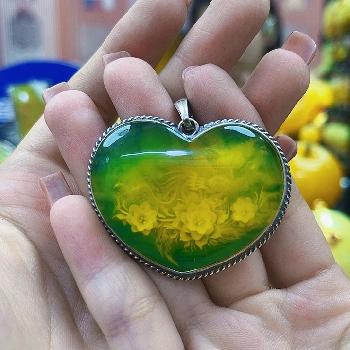 银S925镶嵌颈饰蜜蜡吊坠