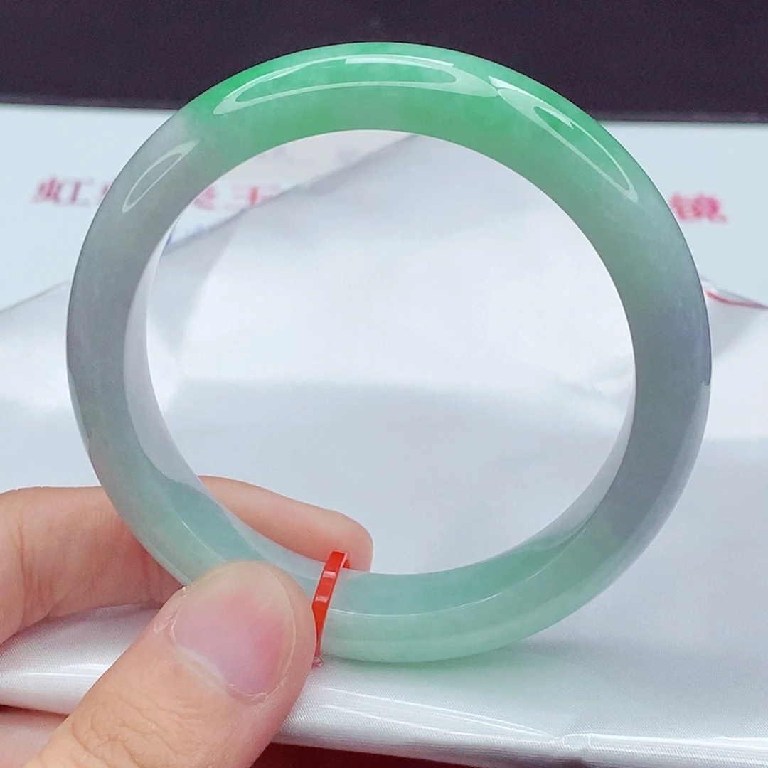 翡翠未镶嵌手镯58圈口