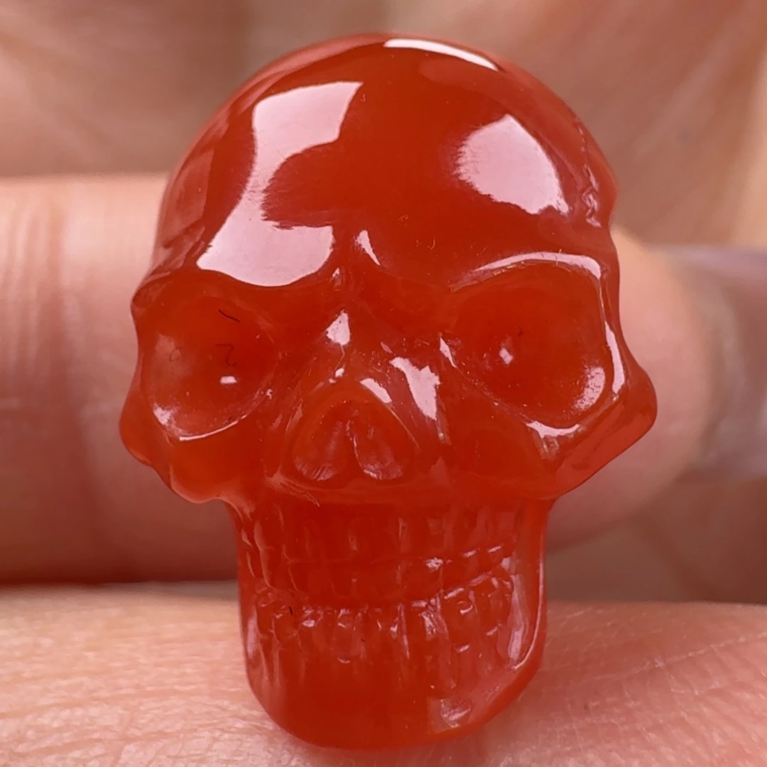 南红玛瑙未镶嵌骷髅头