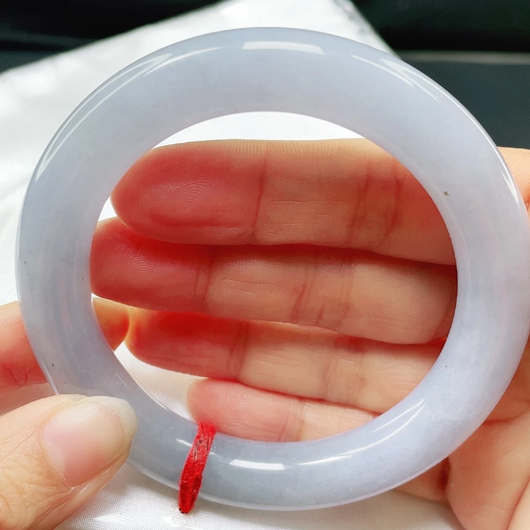 未镶嵌手镯翡翠胖圆条紫罗兰  027