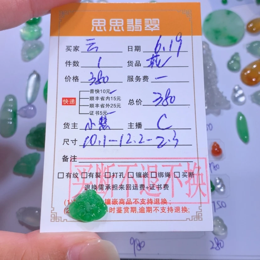 【闪购商品】翡翠未镶嵌颈饰*️*花