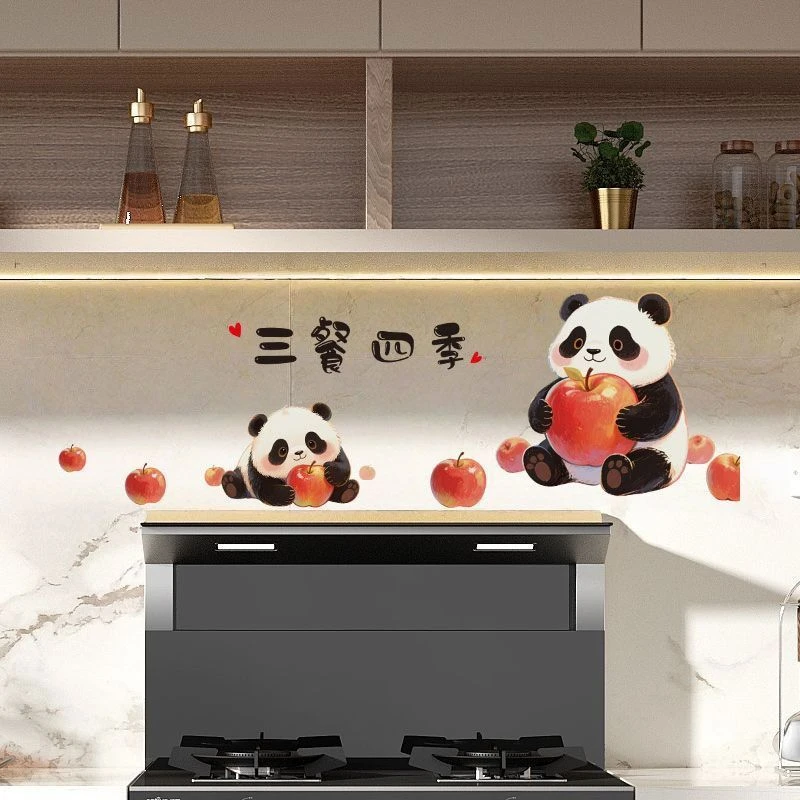 厨房防油污贴纸防火耐高温静电透明墙纸防水油烟机墙面加厚墙贴膜