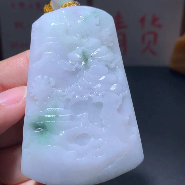 翡翠未镶嵌颈饰保真天然A货翡翠