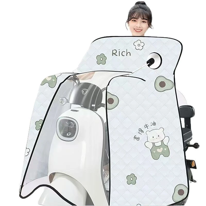 电动车挡风被全包围遮阳罩电瓶摩托车防水防风薄款四季通用斗篷gx