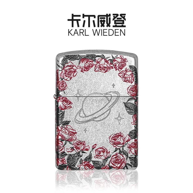 玫瑰星云-KW打火机送男友七夕生日礼物个性创意防风煤油火机