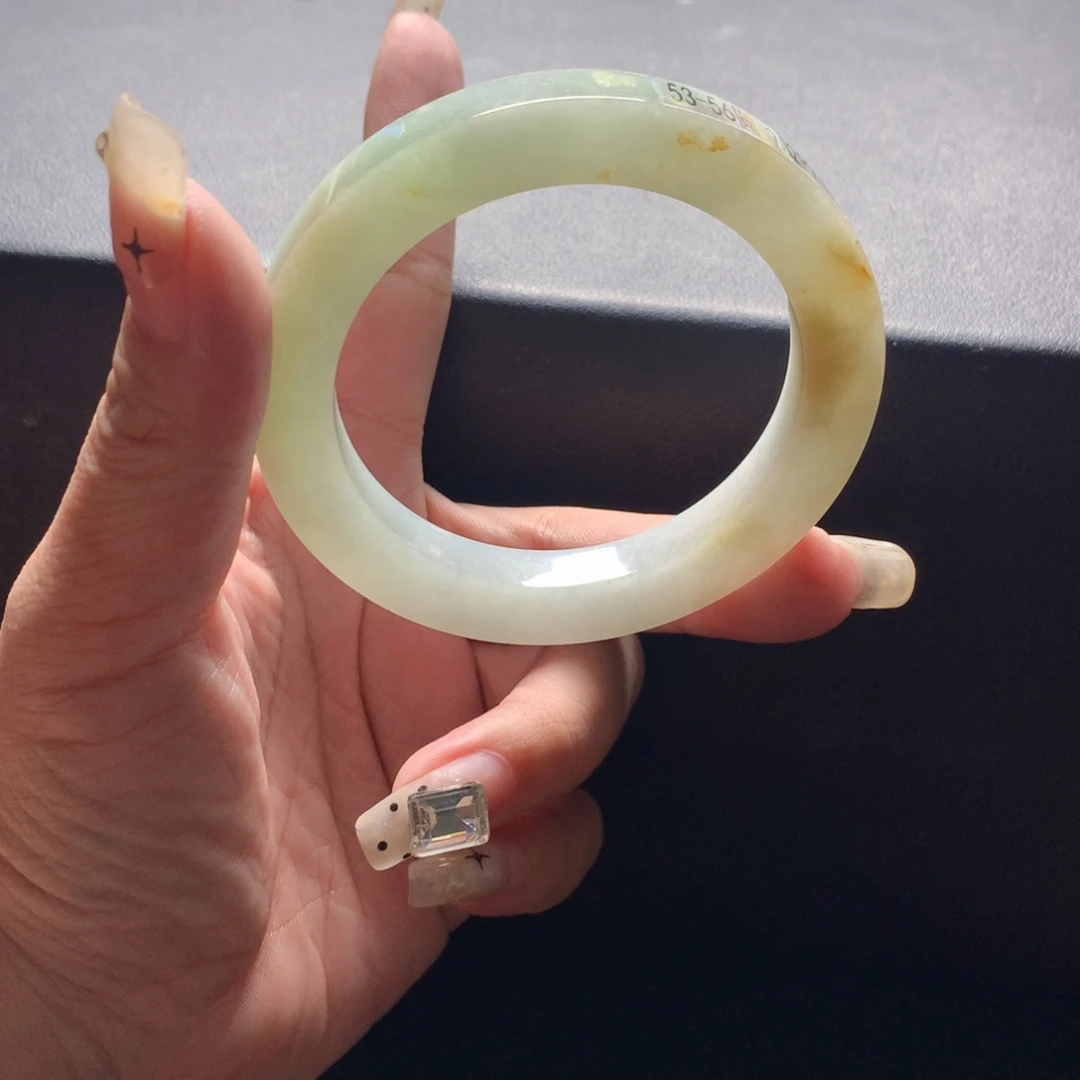 定制翡翠未镶嵌手镯53_56圆条