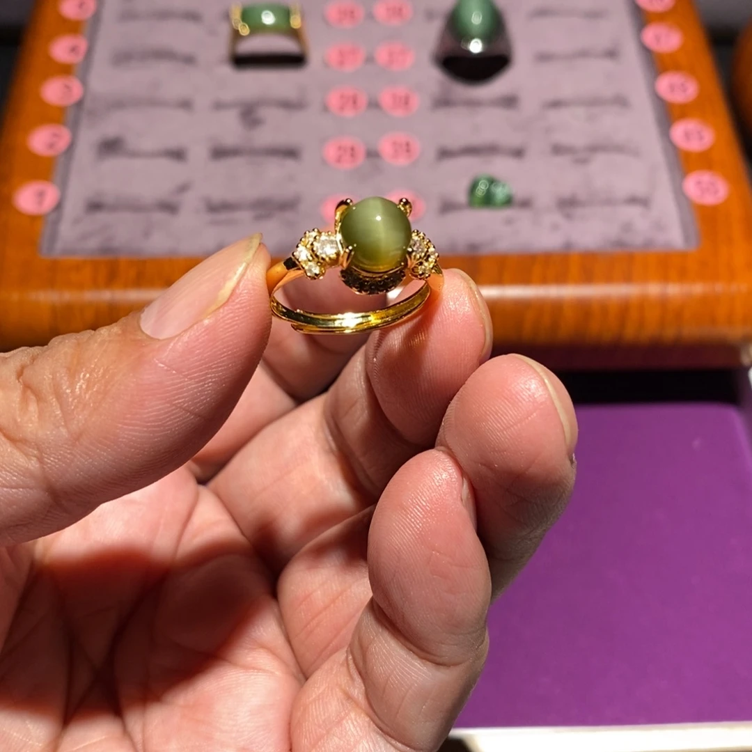 和田玉（碧玉）未镶嵌戒指