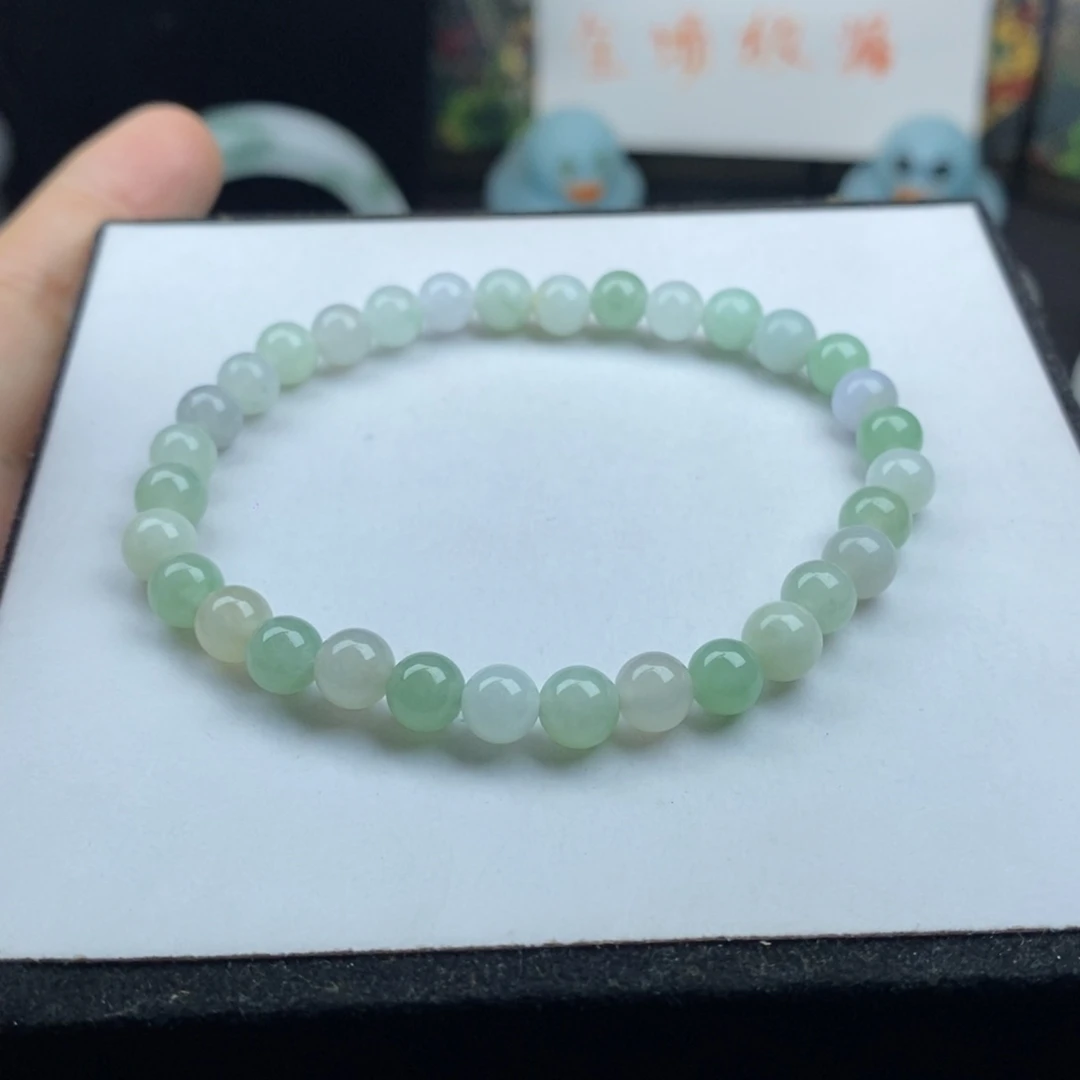 翡翠散珠卡6手串32颗