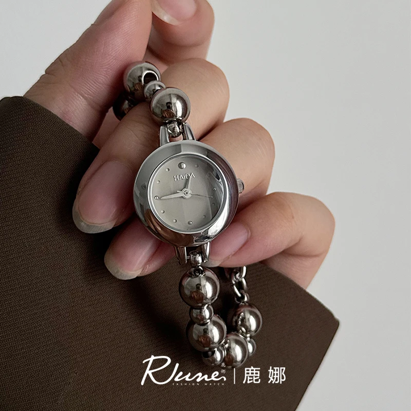 Rune鹿娜《幸》时尚小众高级感手链款ins百搭女士防水石英表