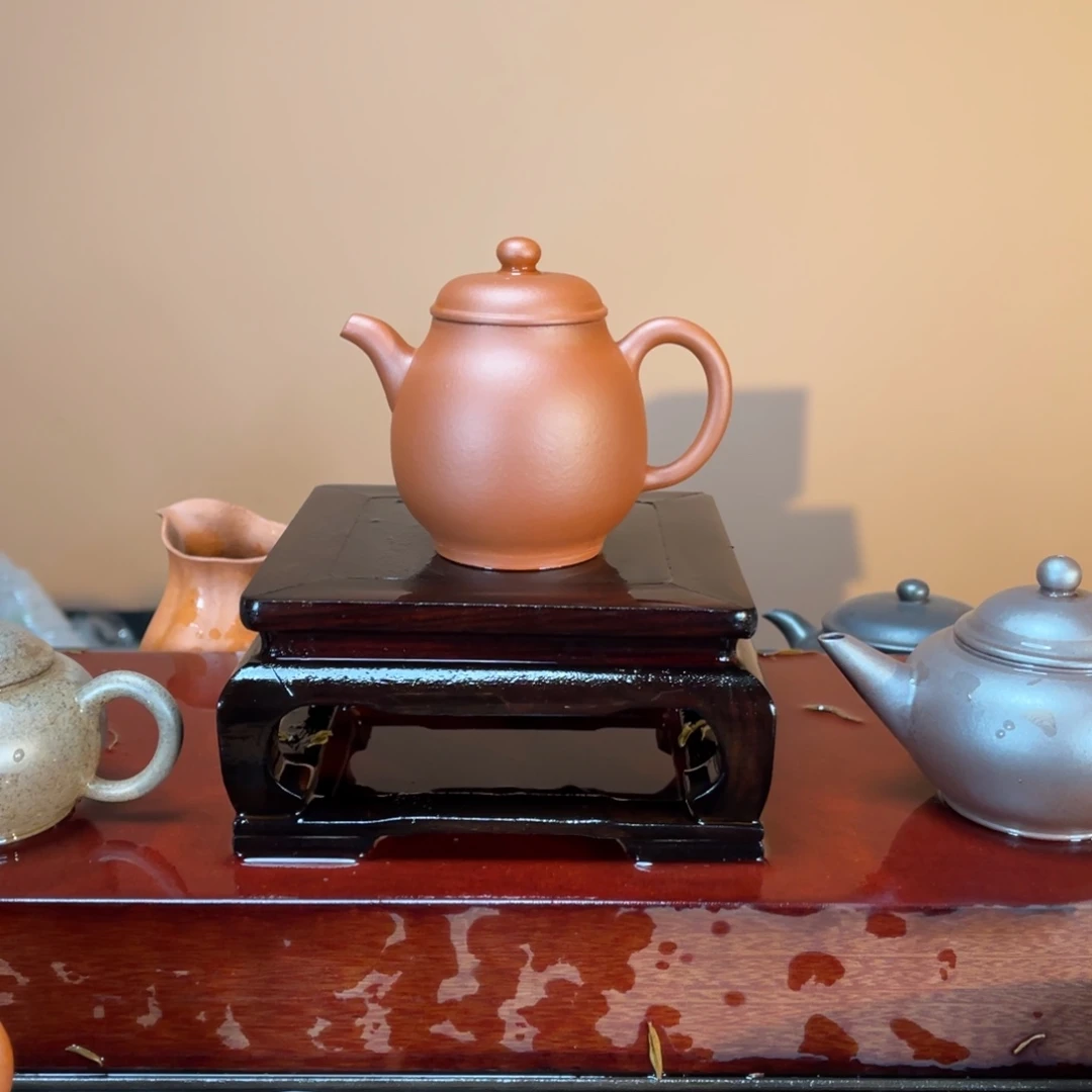 茶壶紫砂高端180cc红泥清式