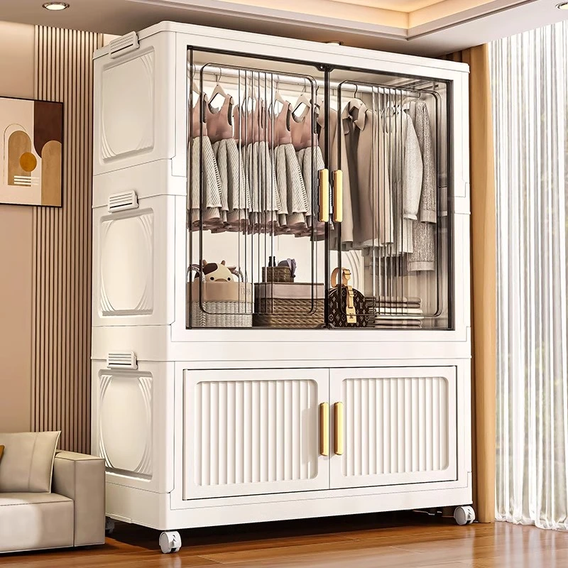 儿童衣柜家用衣服被褥收纳柜免安装宝宝小衣橱卧室简易塑料储物柜