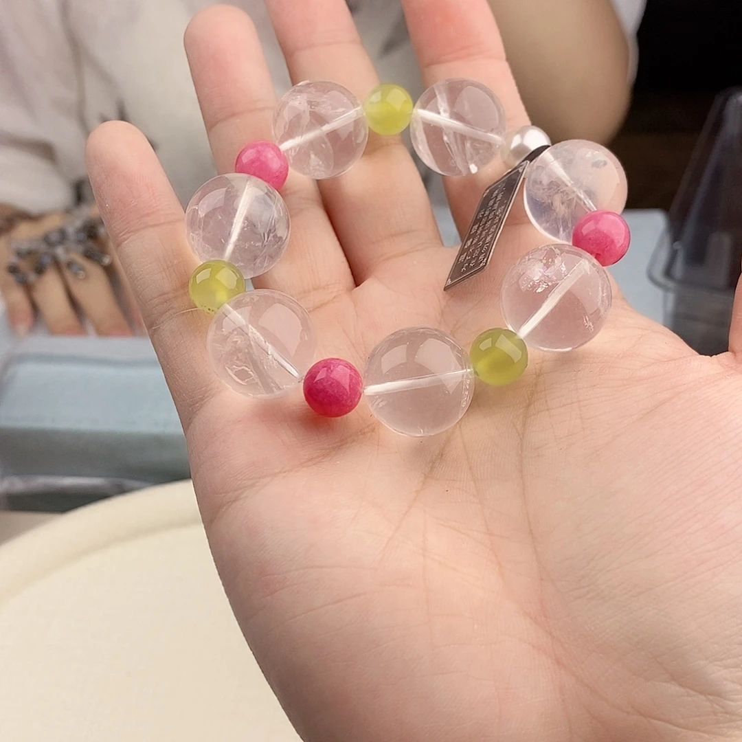 银S925镀金镶嵌手链水晶