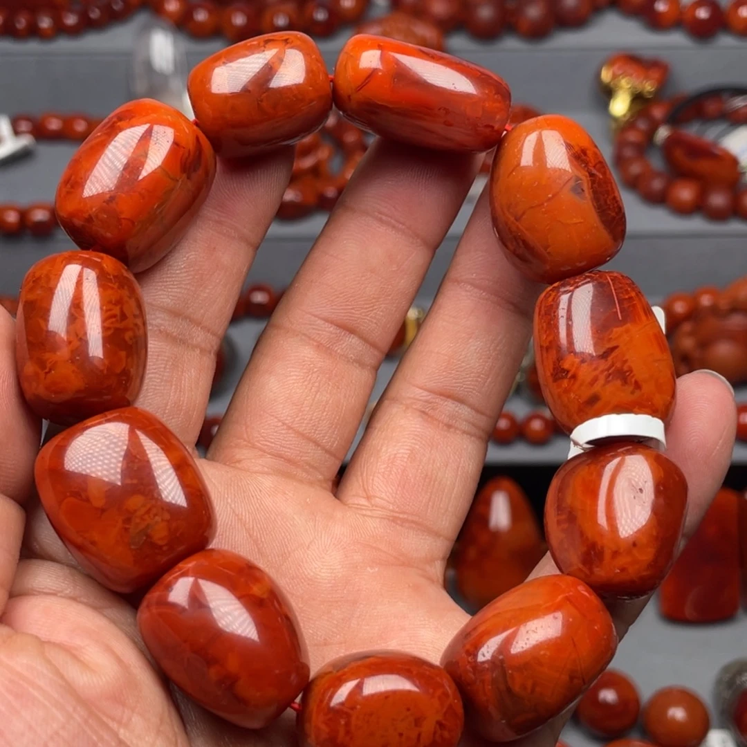 南红玛瑙未镶嵌珠宝奇石单圈