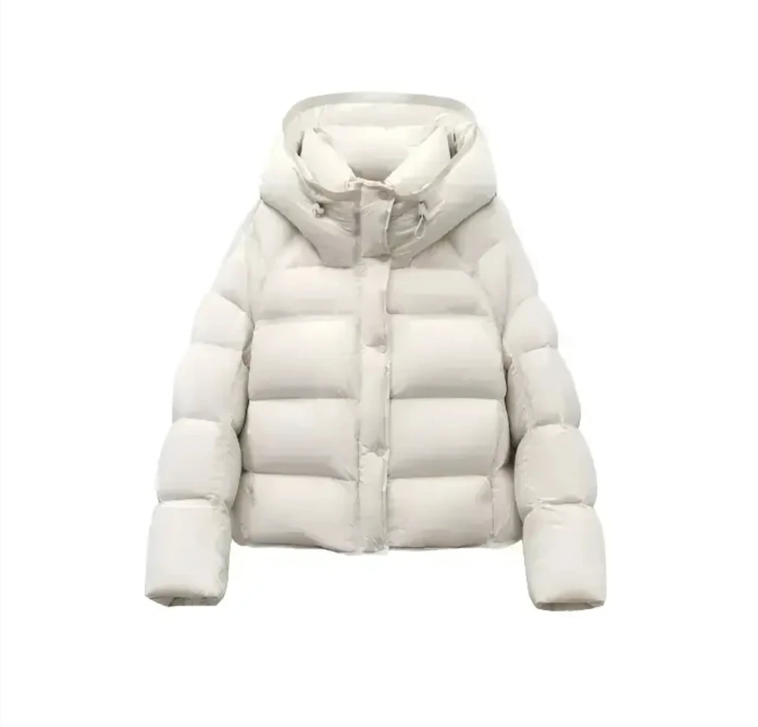 【真90鹅绒】 puff云感泡芙款短款连帽羽绒服