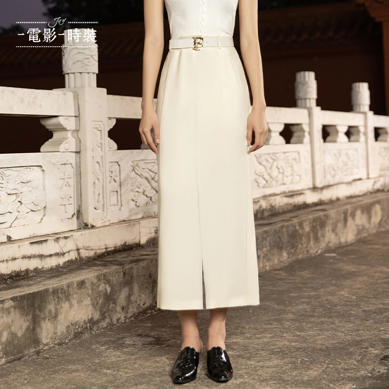 【芊芊专属】一电影一时装高腰直筒半身裙（不含皮带） FEDQ123664