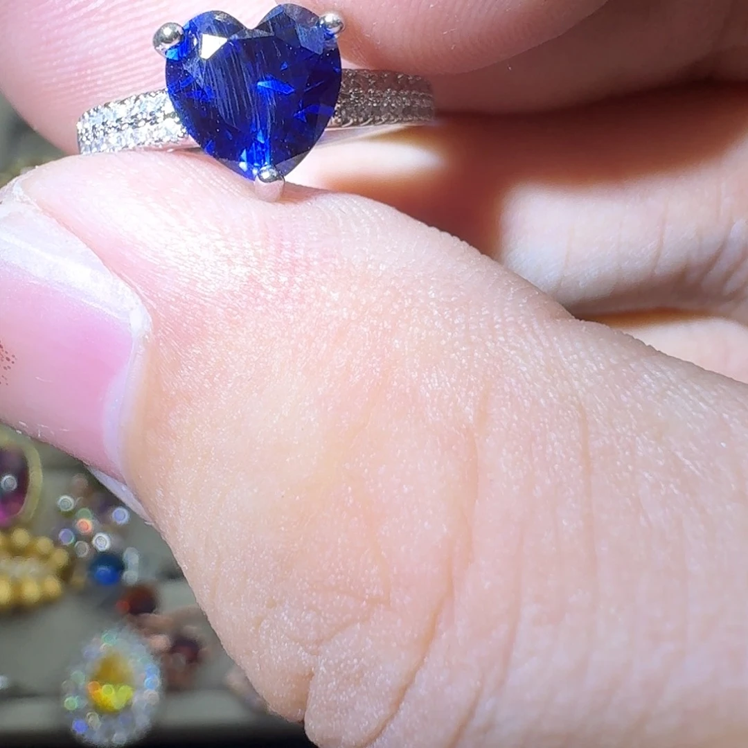 发晶戒指银S925镶嵌