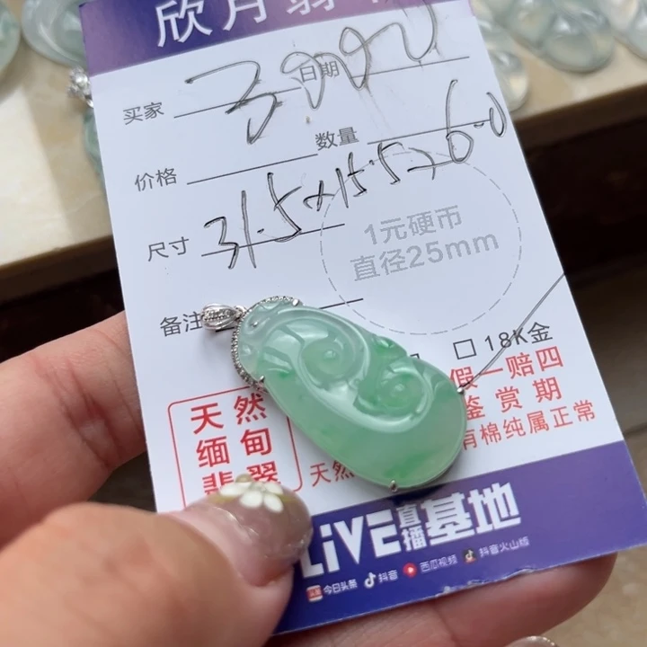 翡翠未镶嵌颈饰天然