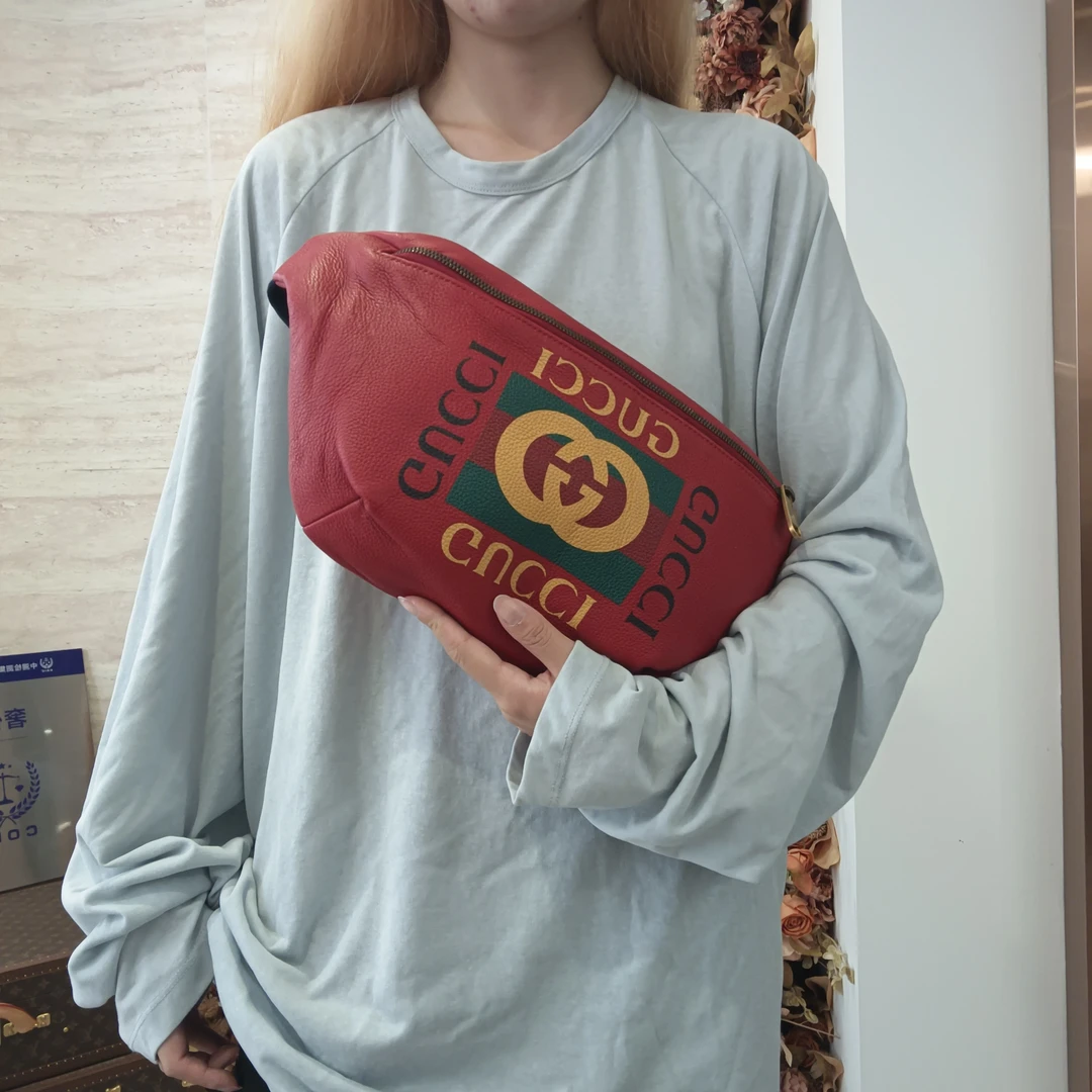 95新 GUCCI/古驰 冰冰中古/GUCCI/古驰/红色胸包