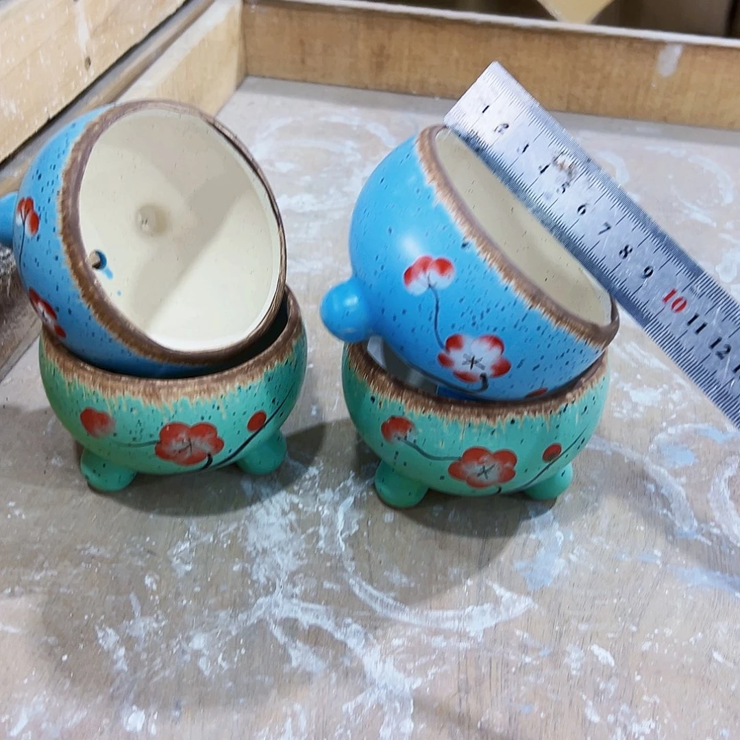 有孔，外贸尾单陶瓷花盆凑单10米包邮