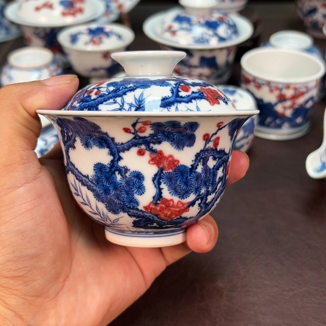 【闪购商品】玉***石景德镇陶瓷艺术盖碗