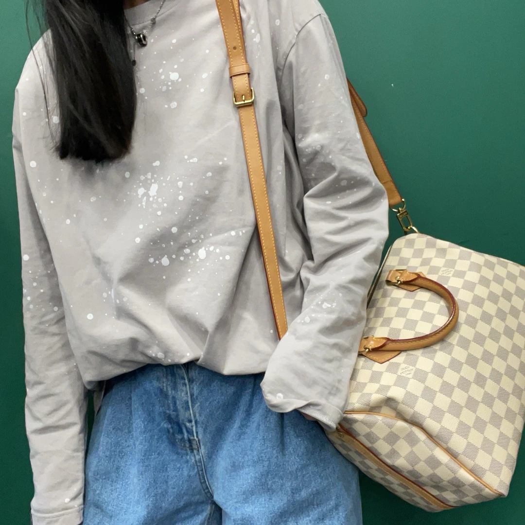 95新 LouisVuitton/路易威登 【KK】 88 1259 白棋盘格手提单肩包