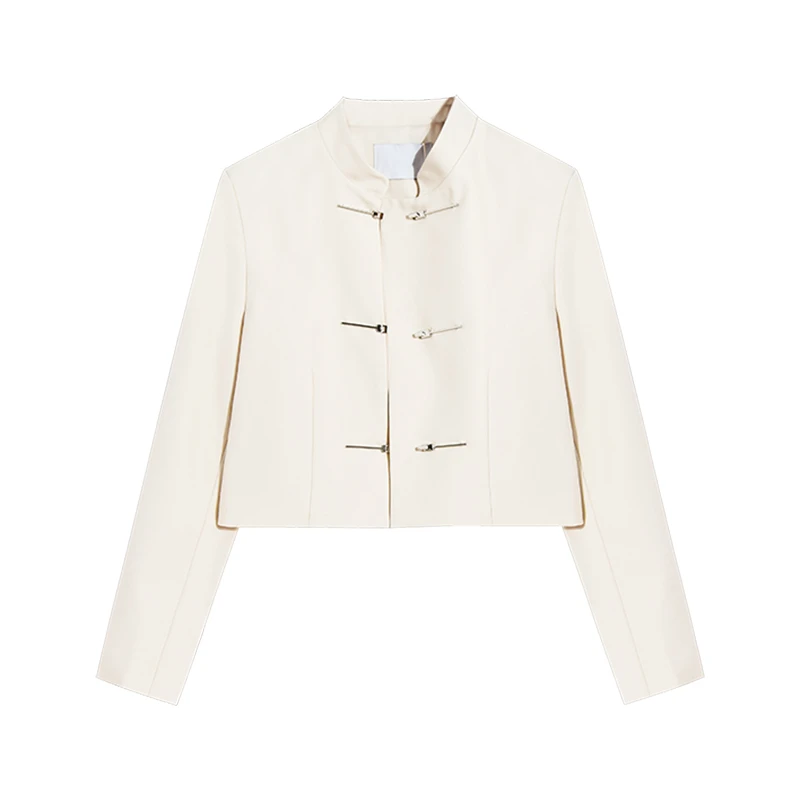 （清货）伯德小姐金属挂扣短款西装外套女春秋西服上衣潮T204